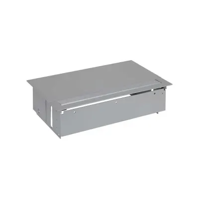 Врезной x4 розеточный блок, планка, 1x2P+E, 3 пустых модуля, алюминий, S400