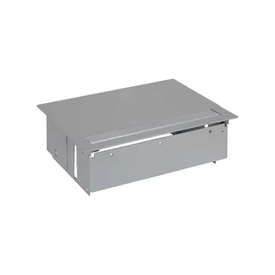 Врезной x4 розеточный блок, планка, 4x2P+E, алюминий, S400
