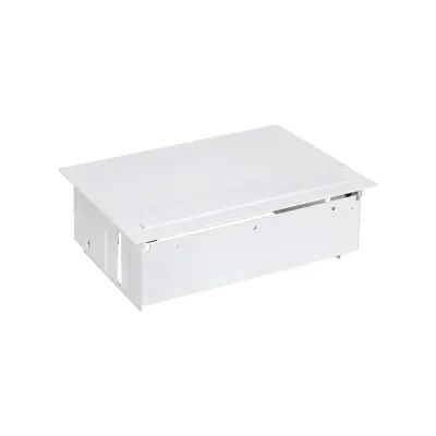 Врезной x4 розеточный блок, планка, 3x2P+E, USB A+A з/у, белый, S400