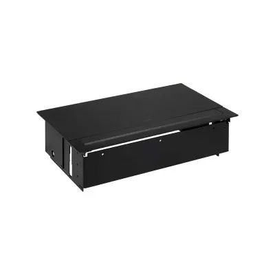 Врезной x5 розеточный блок, планка, 2x2P+E, 3 пустых модуля, черный, S400