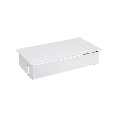 Врезной x6 розеточный блок, планка, 2x2P+E, 2x2P+E UPS, 4хRJ45, белый, S400