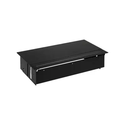 Врезной x6 розеточный блок, планка, 4x2P+E, 4хRJ45, черный, S400