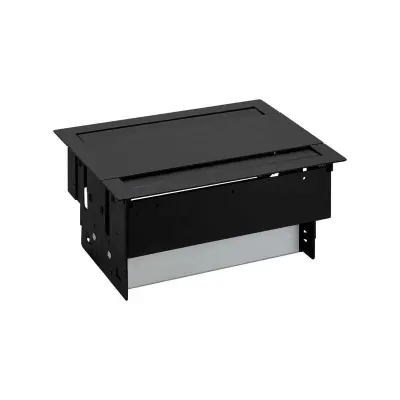 Двусторонний врезной x8 розеточный блок, планка, 4x2P+E, 2xUSB A+A з/у, 2 пустых модуля, белый, S400