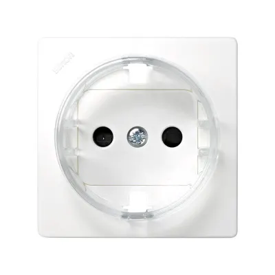 Накладка со шторками для розетки Schuko 2Р+Е, белый, S73L