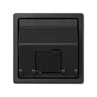 Накладка наклонная со шторкой на 1 разъем RJ45, графит, S73L