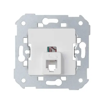 Розетка телефонная RJ11 на 4 контакта, белый, S75