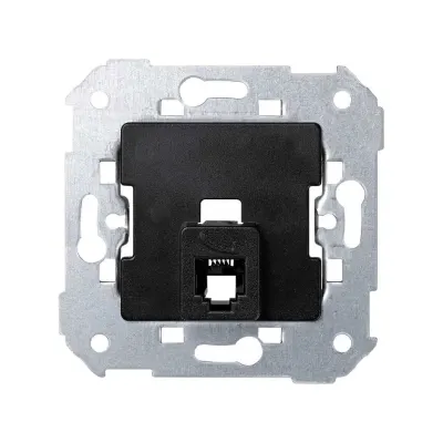 Розетка телефонная RJ11 на 4 контакта, графит, S75