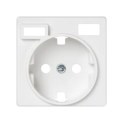 Накладка для розетки Schuko с з/у USB A+C, белый, S82