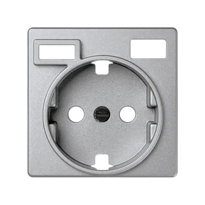 Накладка для розетки Schuko с з/у USB A+C, мат.алюминий, S82D