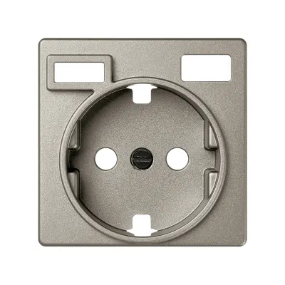 Накладка для розетки Schuko с з/у USB A+C, мат.шампань, S82C
