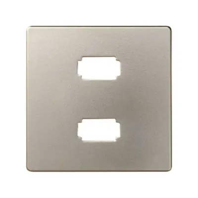 Накладка для розетки 2хUSB 2.0, шампань, S82