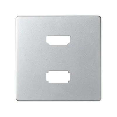 Накладка для розетки HDMI+USB 2.0, алюминий, S82