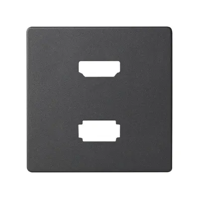 Накладка для розетки HDMI+USB 2.0, графит, S82