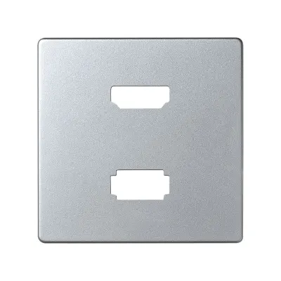 Накладка для розетки HDMI+USB 2.0, мат.алюминий, S82D