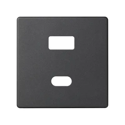Накладка для заряд.устройства USB A+C, графит, S82