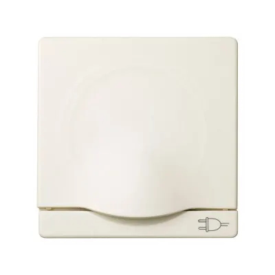 Накладка с крышкой и шторками для розетки Schuko 2Р+Е, сл.кость, S82