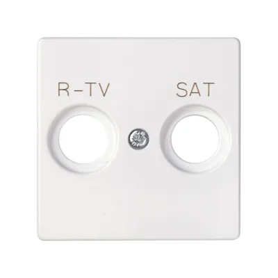 Накладка для розетки R-TV+SAT с пикт."R-TV SAT", белый, S82