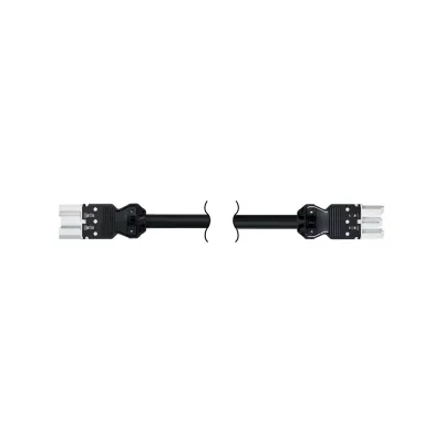Кабель 2м 3x2,5мм "мама - папа" 2P+E, белый, QC