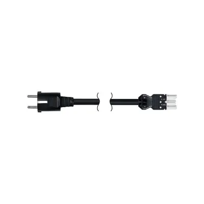 Кабель 2м 3x2,5мм "мама - вилка Schuko" 2P+E, белый, QC