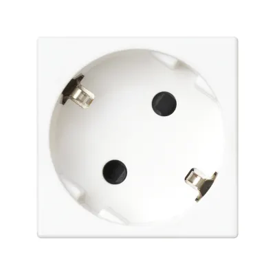 Розетка со шторками Schuko 2Р+Е 16A 250В~ винт., белый, K45, Connect