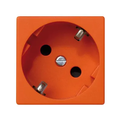 Розетка со шторками Schuko 2Р+Е 16A 250В~ безвинт., оранжевый, K45, Connect