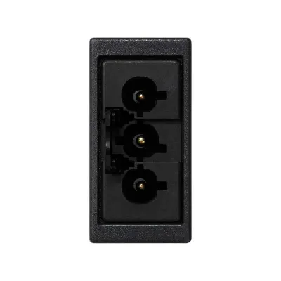 Розетка узкая QC "папа" 2P+E, графит, K45, Connect