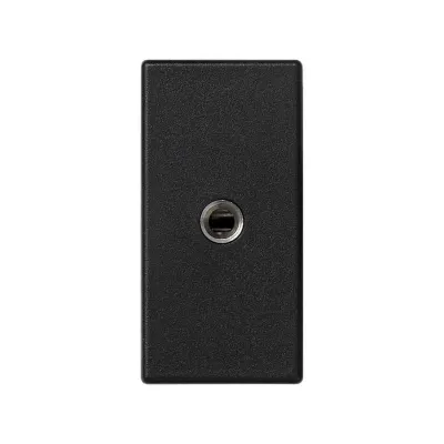 Розетка узкая Mini-Jack 3,5мм, графит, K45, Connect