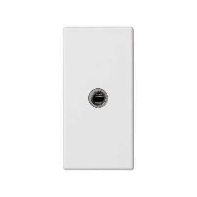 Розетка узкая Mini-Jack 3,5мм, белый, K45, Connect