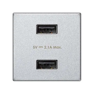 Зарядное устройство USB A+A 10W, 230В~, алюминий, K45, Connect