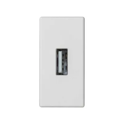 Розетка узкая USB 2.0 (передача данных), белый, K45, Connect