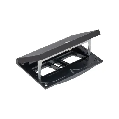 Рамка люка IP66 на 2 мех-ма + 2xRJ, замок шлиц, чёрный, K45, Connect